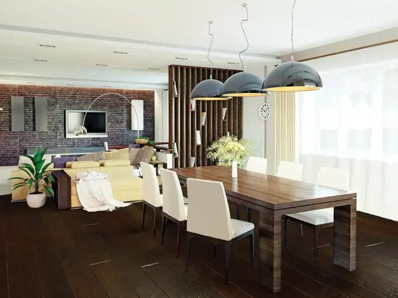 Johnson Hardwood Pacific Coast Antelope Hickory Engineered Hardwood, installed in a room