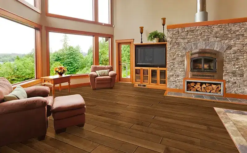 Johnson Hardwood Green Mountain Ripton American Maple Solid Hardwood, installed in a room