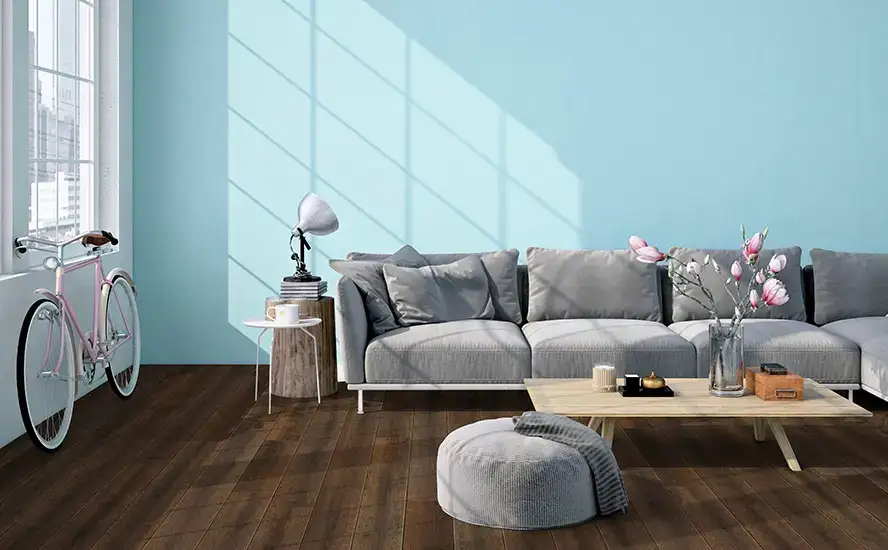 Johnson Hardwood Bella Vista Vienna Laminate Flooring, installed in a room