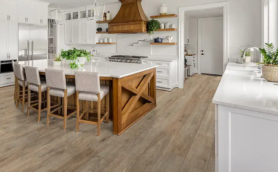 Johnson Hardwood Bella Vista Lombardy Laminate Flooring, installed in a room