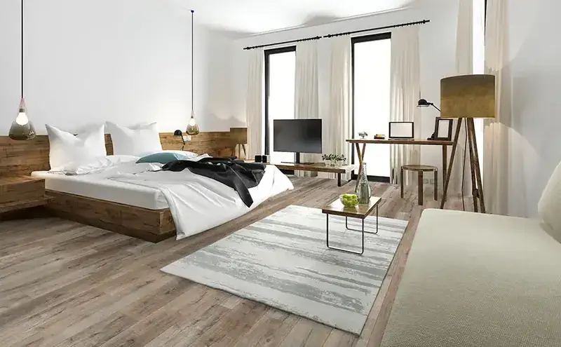 Johnson Hardwood Bella Vista Ferdinand Laminate Flooring, installed in a room