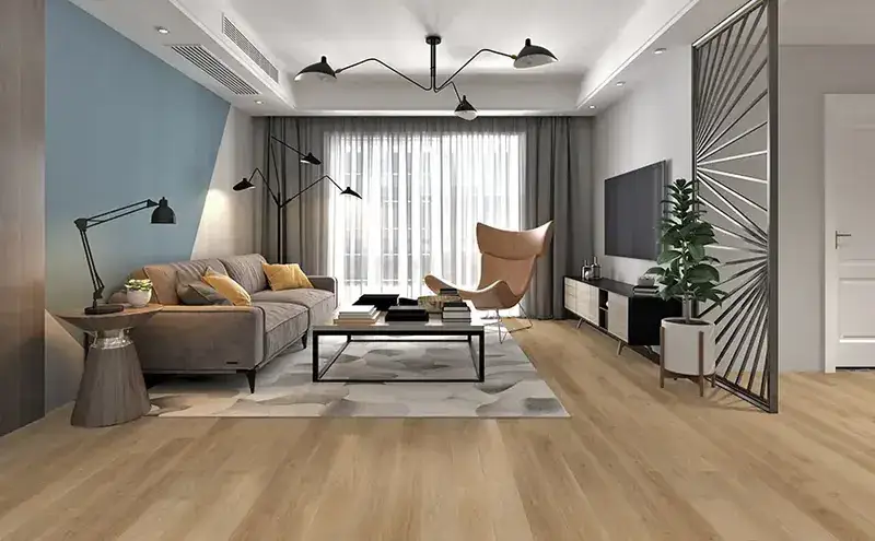 Johnson Hardwood Cellar House Barbera SPC Flooring, installed in a room