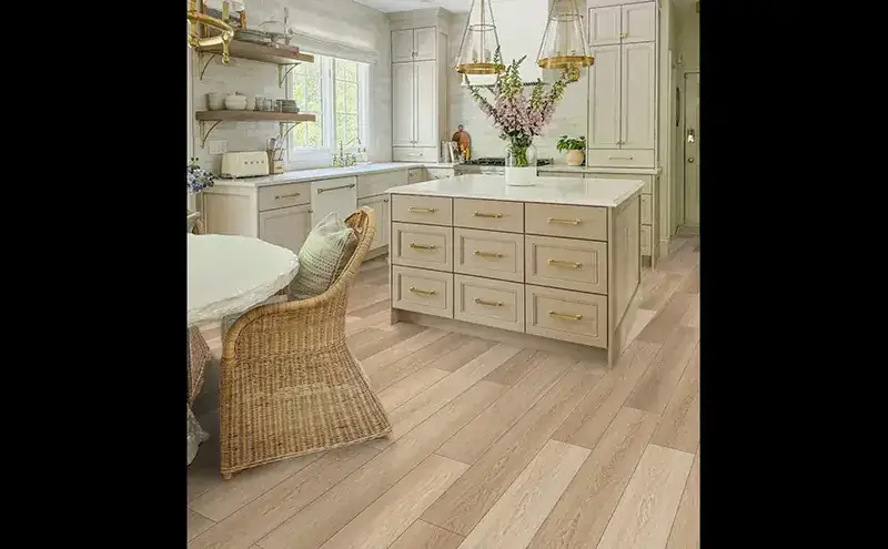 Johnson Hardwood Cellar House Charbono SPC Flooring, installed in a room