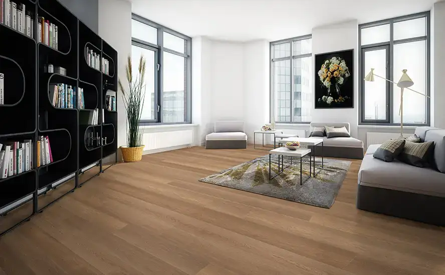 Johnson Hardwood Cellar House Dolcetto SPC Flooring, installed in a room