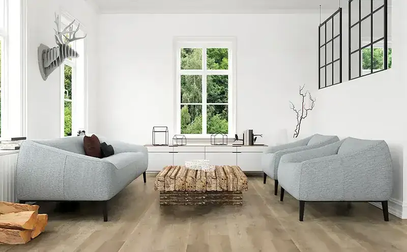 Johnson Hardwood Cellar House Kerner SPC Flooring, installed in a room