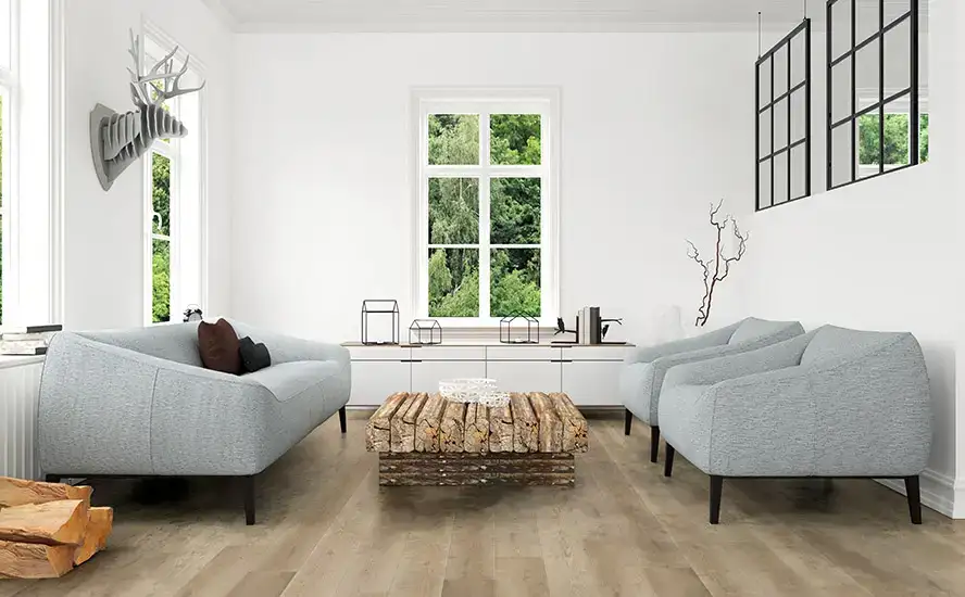 Johnson Hardwood Cellar House Kerner SPC Flooring, installed in a room