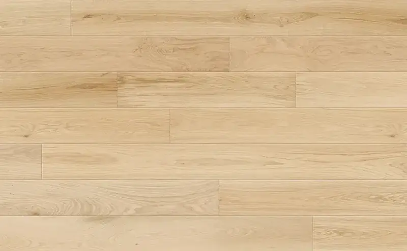 Johnson Hardwood Coastal Signature European Oak Solara 11-7/8″ Engineered Hardwood, installed in a room