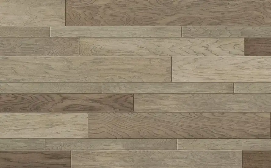 Johnson Hardwood Roma Lucera Hickory Engineered Hardwood, installed in a room