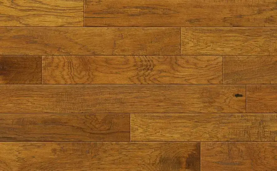 Johnson Hardwood Victorian Bristol Hickory Engineered Hardwood, installed in a room