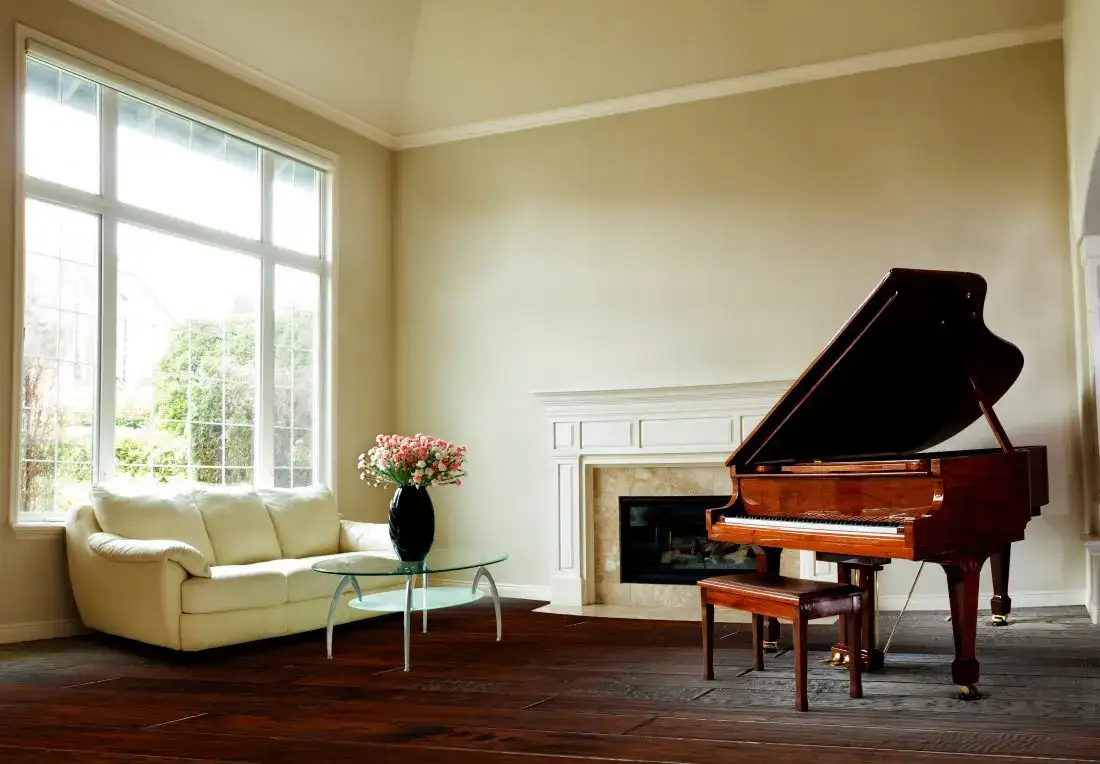 Johnson Hardwood Victorian Edinburgh Hickory Engineered Hardwood, installed in a room