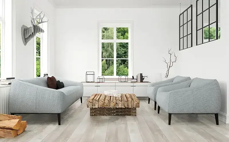 Johnson Hardwood Olde Tavern Gimlet Laminate Flooring, installed in a room