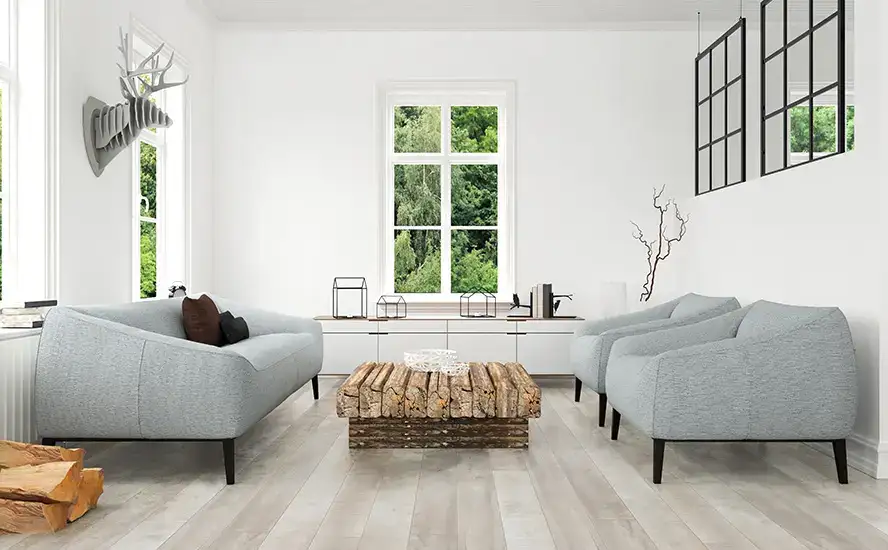 Johnson Hardwood Olde Tavern Gimlet Laminate Flooring, installed in a room