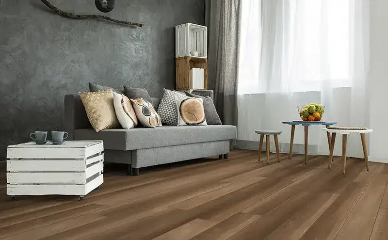 Johnson Hardwood Saga Villa Marshland Maple Engineered Hardwood, installed in a room