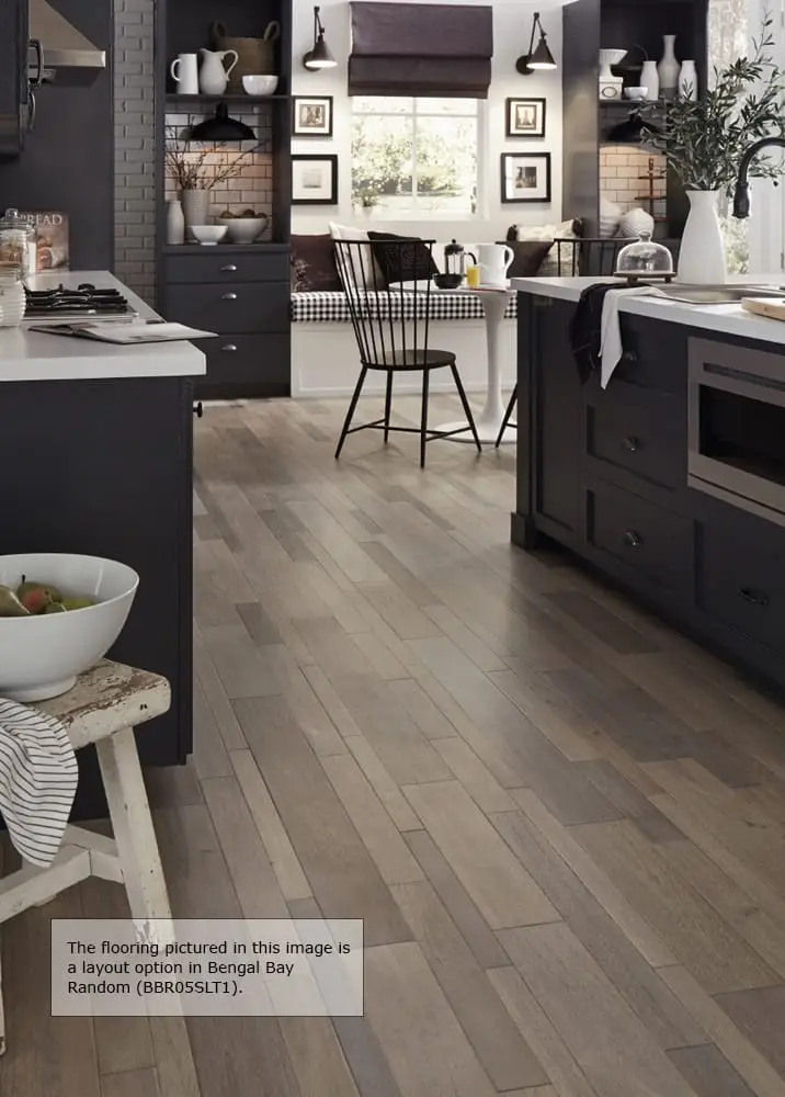 Mannington Bengal Bay Salt Bengali Engineered Hardwood, installed in a room