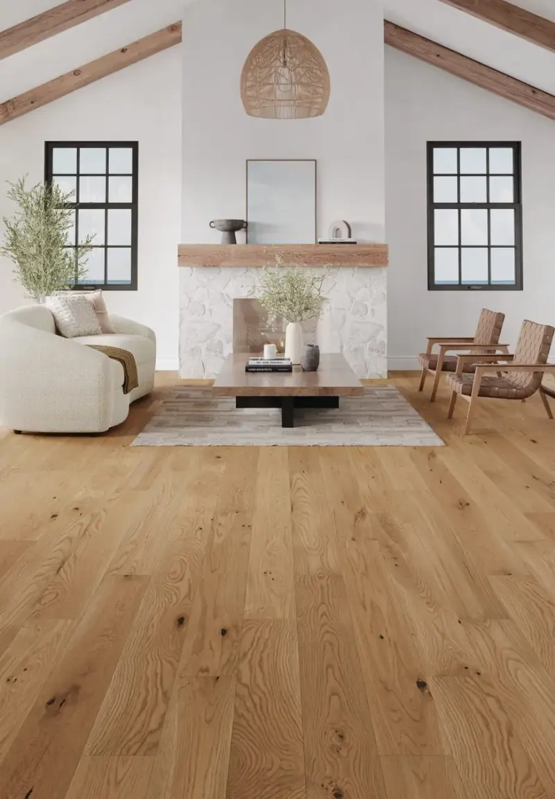 Mannington Chateau Crepe White Oak Engineered Hardwood, installed in a room