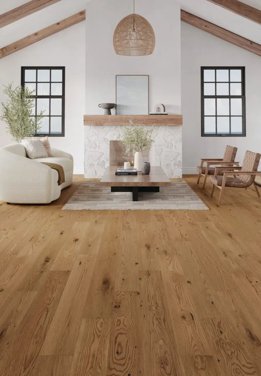 Mannington Chateau Dijon White Oak Engineered Hardwood, installed in a room