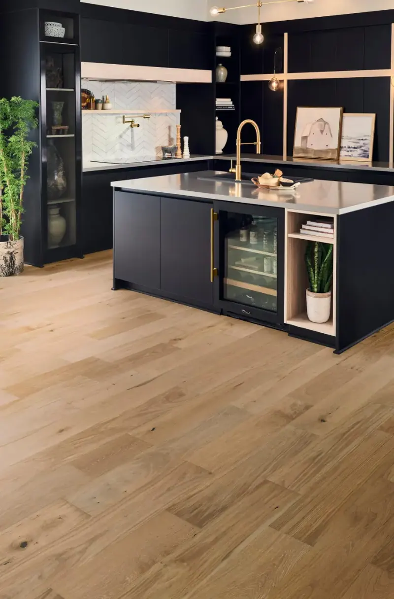 Mannington Park City Natural White Oak Engineered Hardwood, installed in a room