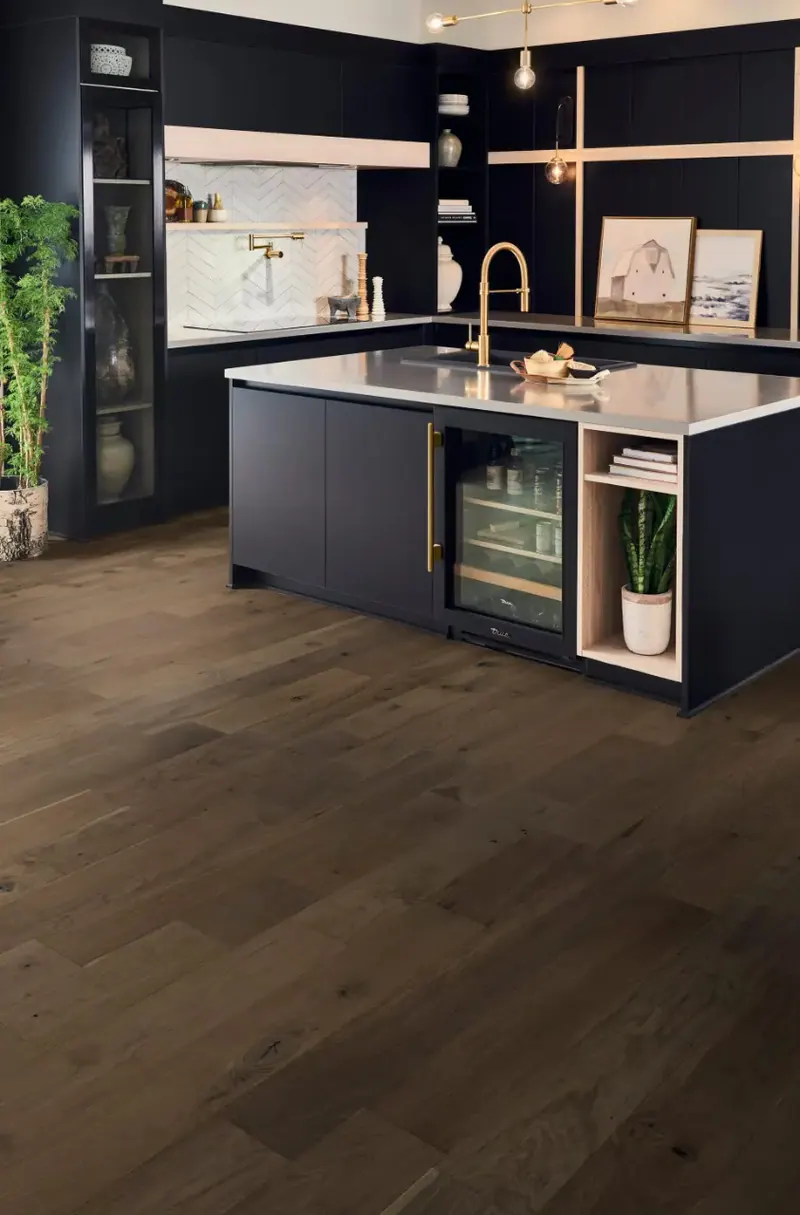 Mannington Park City Olympic White Oak Engineered Hardwood, installed in a room