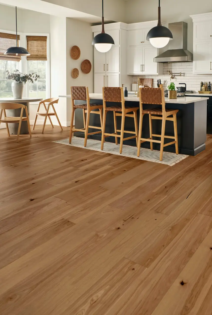 Mannington Forest Park Sunbeam Hickory Engineered Hardwood, installed in a room