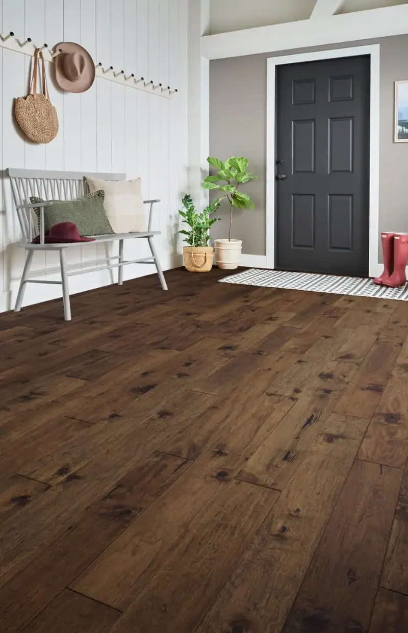 Mannington Kodiak Rye White Teak Engineered Hardwood, installed in a room