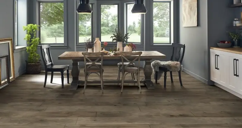Mannington Iberian Hazelwood Almond Engineered Hardwood, installed in a room