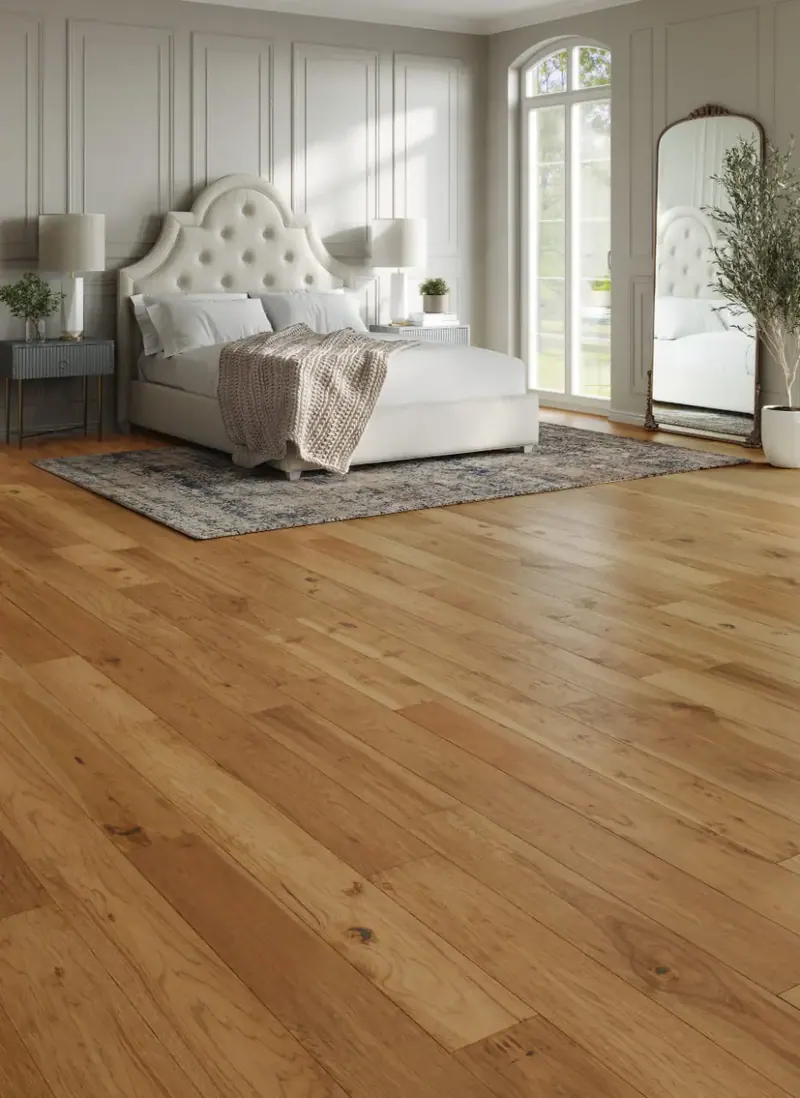 Mannington Provence Champagne Hickory Engineered Hardwood, installed in a room