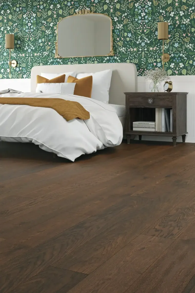 Mannington Momentum Canyon White Oak Engineered Hardwood, installed in a room