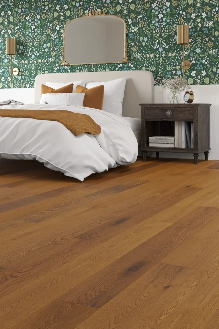 Mannington Momentum Sunrise White Oak Engineered Hardwood, installed in a room