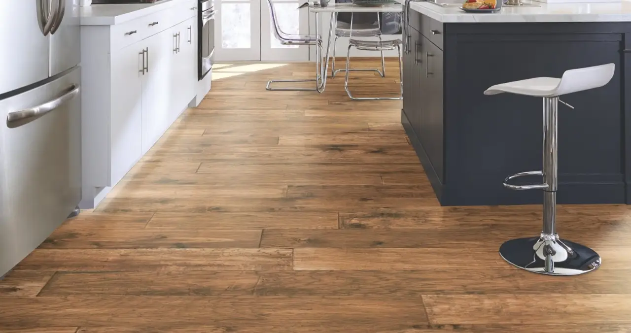 Mannington Mountain View XL Autumn Hickory Engineered Hardwood, installed in a room