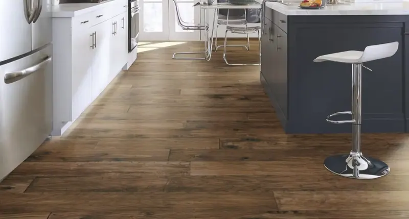 Mannington Mountain View XL Fawn Hickory Engineered Hardwood, installed in a room