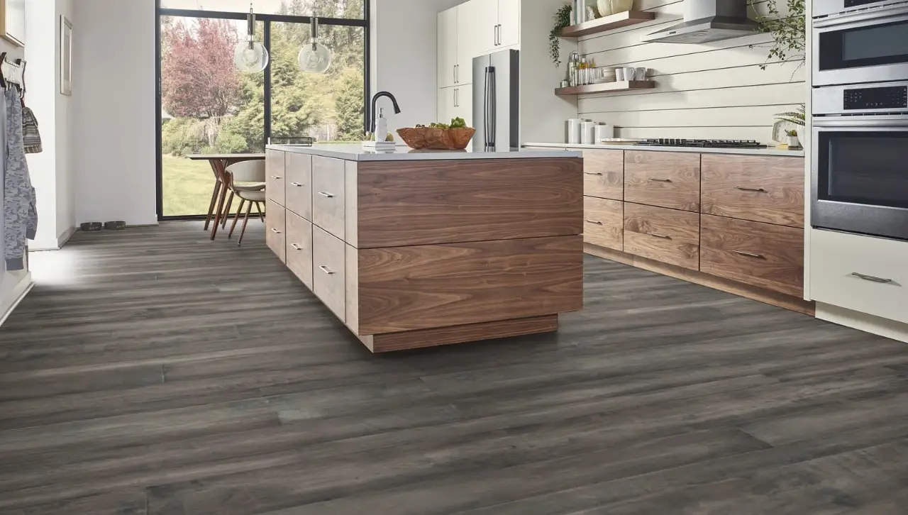 Mannington Pacaya Mesquite Ash Shiranga Engineered Hardwood, installed in a room