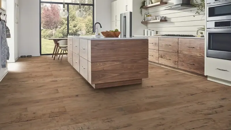 Mannington Pacaya Mesquite Lava Shiranga Engineered Hardwood, installed in a room