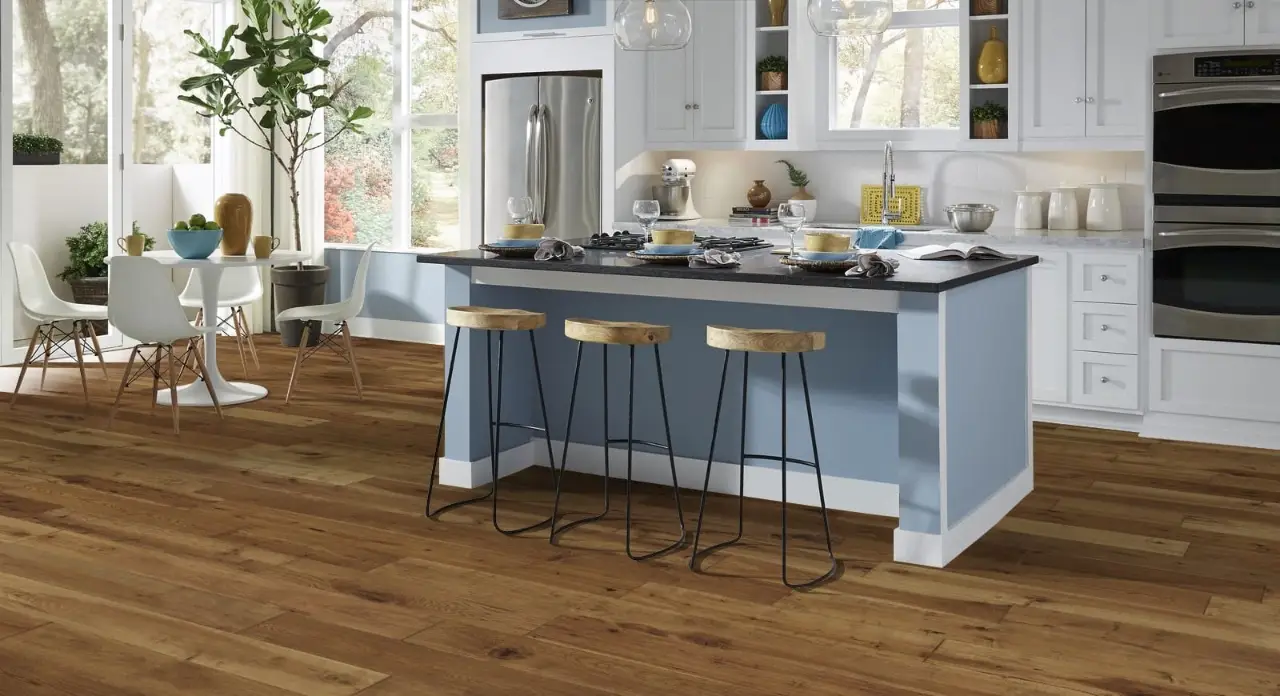 Mannington Triumph Copper Hardwood Engineered Hardwood, installed in a room