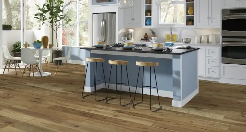 Mannington Triumph Gold Hardwood Engineered Hardwood, installed in a room