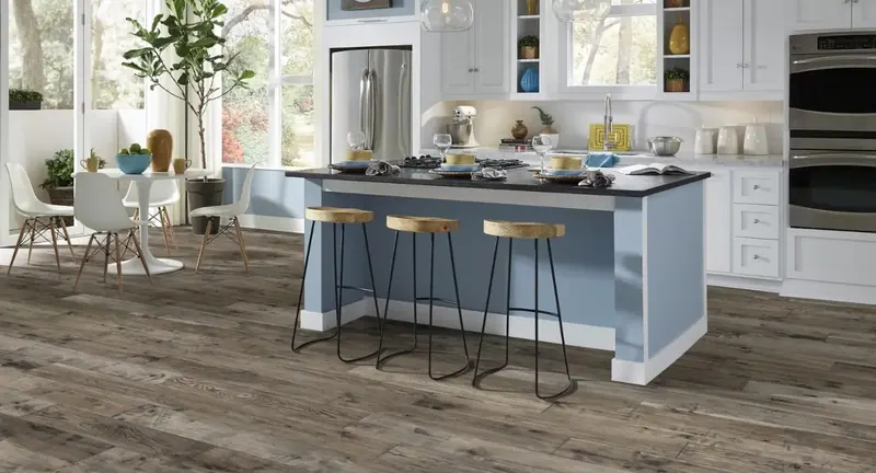 Mannington Triumph Silver Hardwood Engineered Hardwood, installed in a room