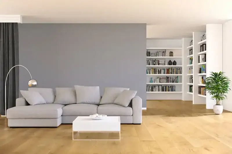 Medieval Floors Architectural Mystic Amber European White Oak Engineered Hardwood, installed in a room