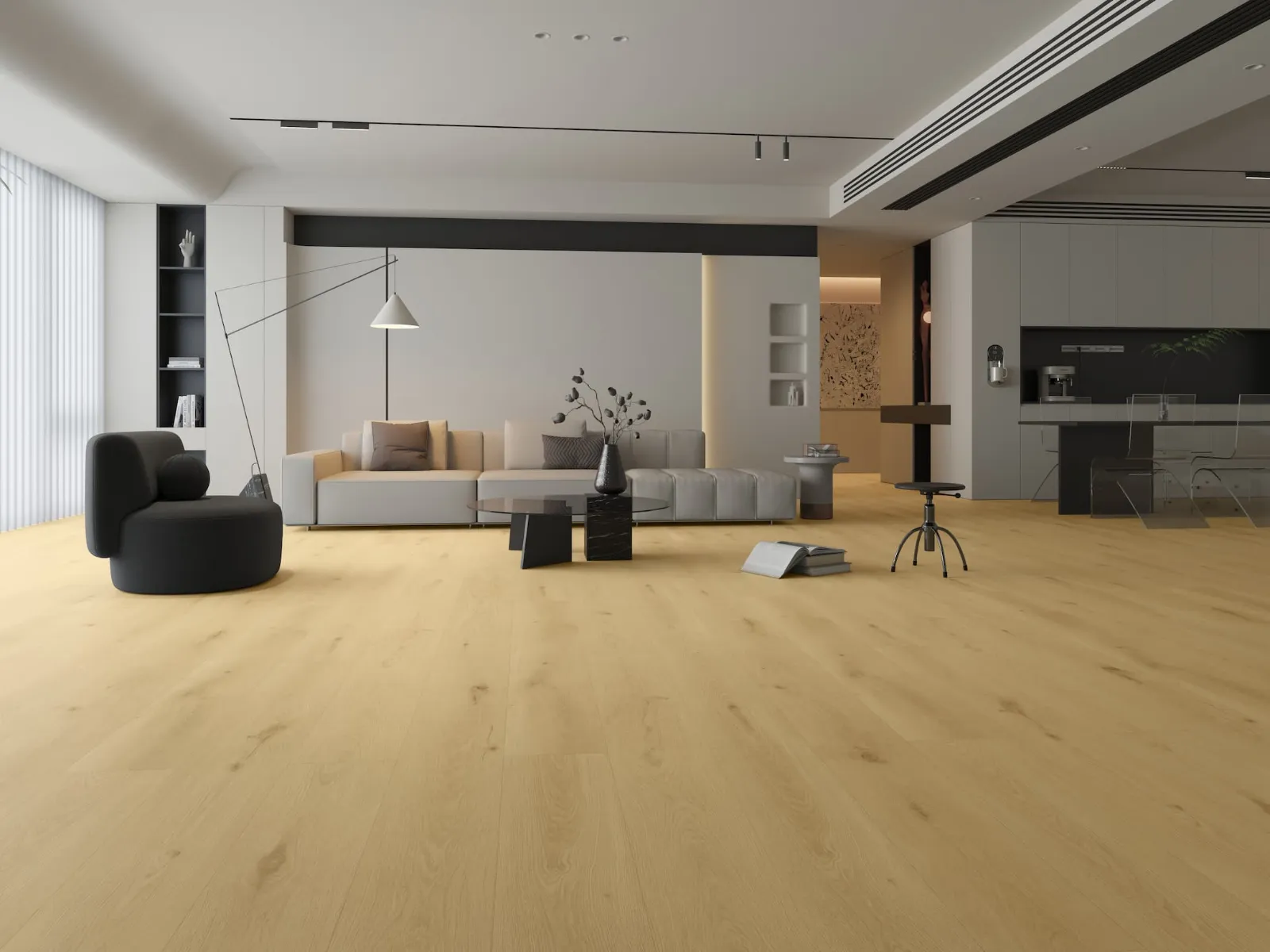 MegaClic Santerra 14mm AC5 Cadiz Royale Laminate Flooring, installed in a room