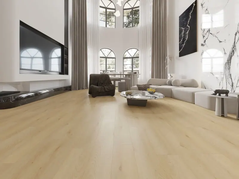 MegaClic Athens Hampton Luxury Vinyl Plank, installed in a room