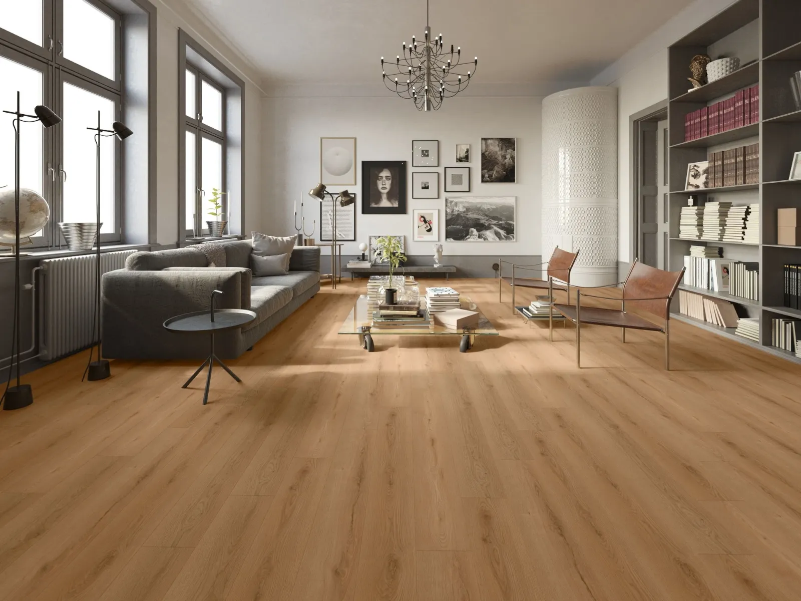 MegaClic Jordan vinyl plank flooring in a living space