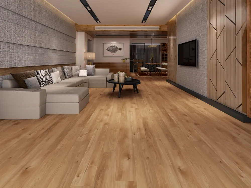 MegaClic Abbey Road Lazio Luxury Vinyl Plank, installed in a room