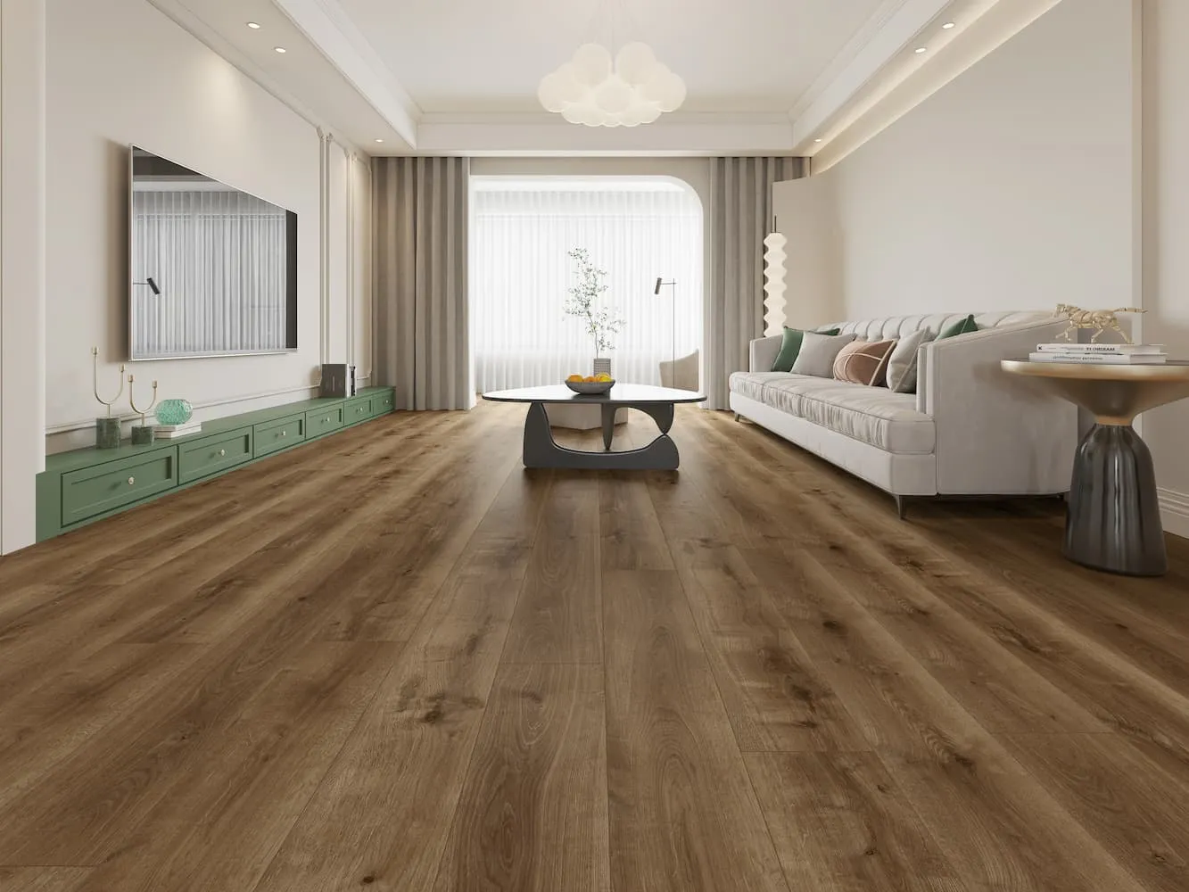 MegaClic Athens Liberty Luxury Vinyl Plank, installed in a room