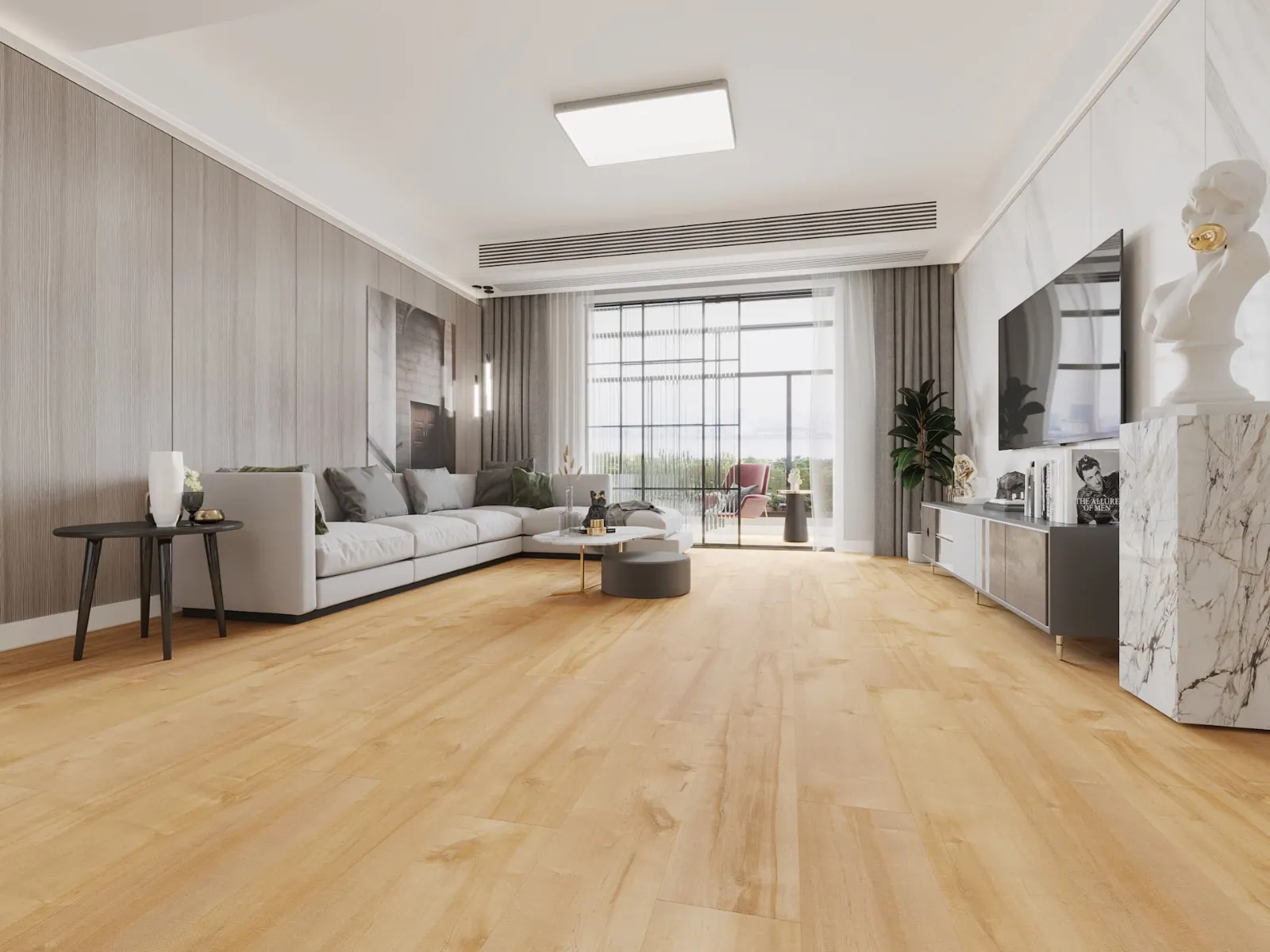 MegaClic Athens Messina Luxury Vinyl Plank, installed in a room
