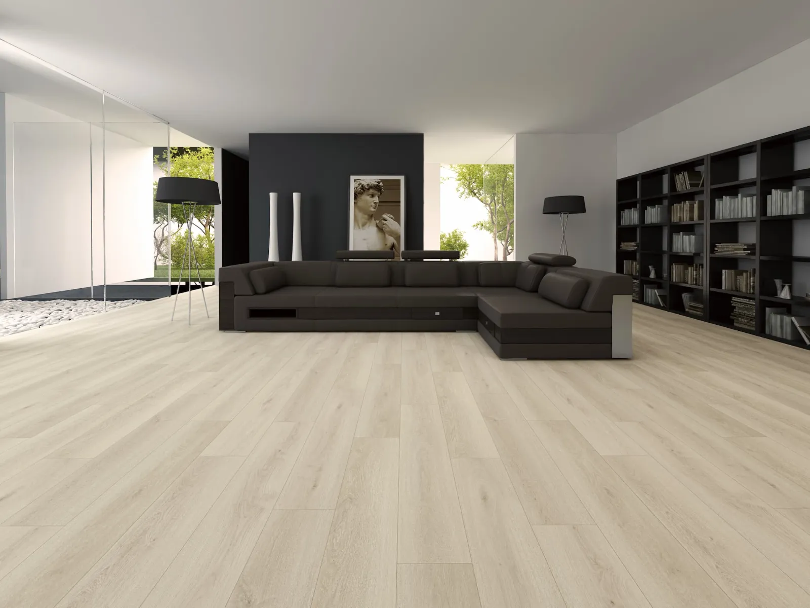 MegaClic Diana 10mm AC4 Oyster Laminate Flooring, installed in a room