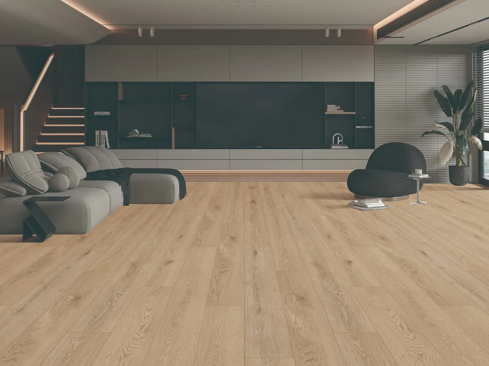 MegaClic Diana 10mm AC4 Palmier Laminate Flooring, installed in a room