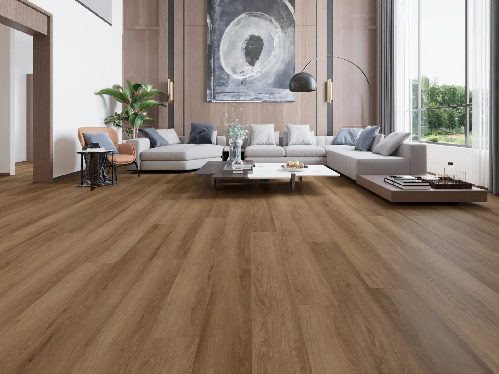 MegaClic Athens Rainforest Luxury Vinyl Plank, installed in a room