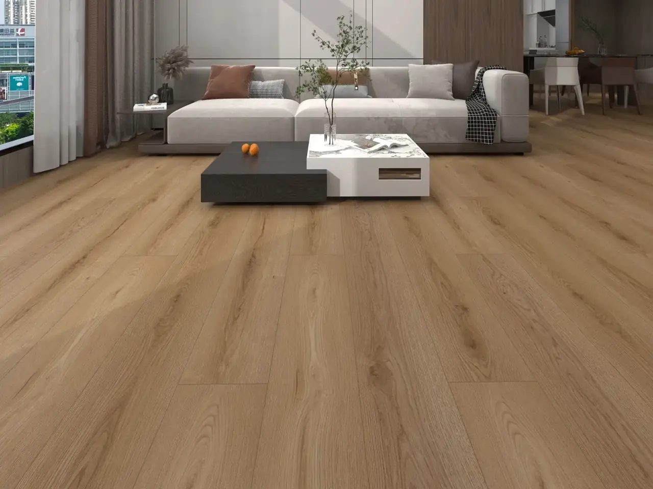 MegaClic Novelle Santa Ana Luxury Vinyl Plank, installed in a room