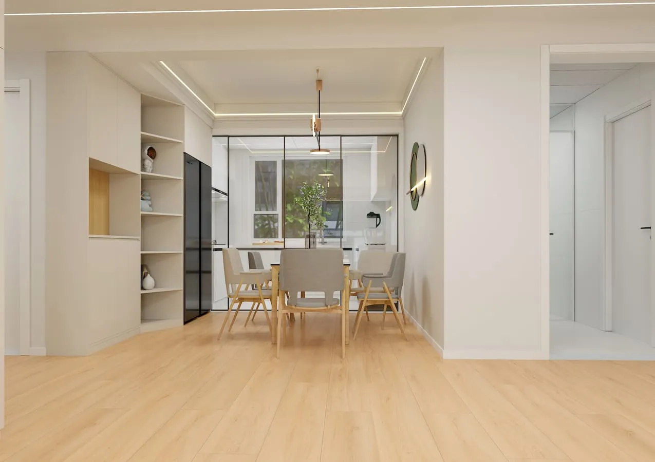MegaClic Aquashield 12mm AC4 Sterling Laminate Flooring, installed in a room