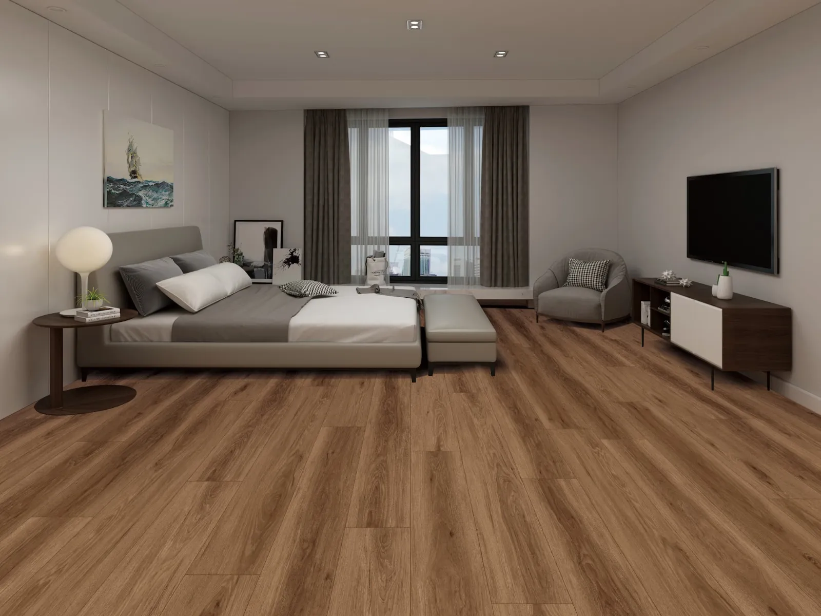MegaClic Diana 10mm AC4 Tyler Laminate Flooring, installed in a room