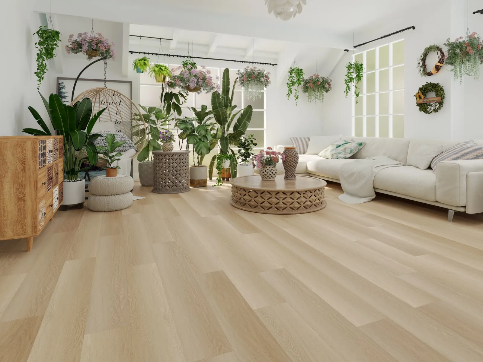 MegaClic Athens Versailles Luxury Vinyl Plank, installed in a room