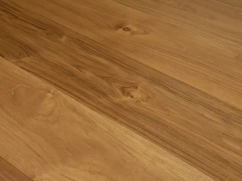 Monarch Plank True Teak Natural Light Rustic Engineered Hardwood, room view